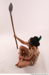 ANISE SITTING POSE WITH SPEAR